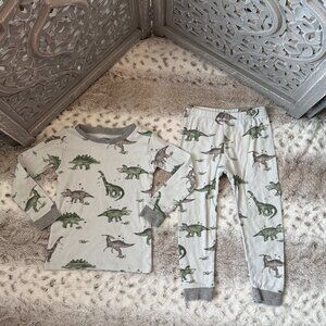 Burt's Bees Baby dinosaur matching set boys 3T preppy pajamas loungewear spring